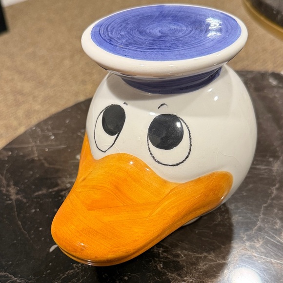 Disney Other - Donald Duck Vintage  Ceramic Coin Bank — Quadrifoglio Italy